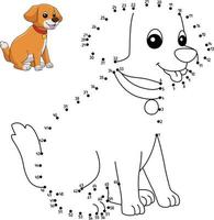 Punkt-zu-Punkt-Hund zum Ausmalen für Kinder vektor