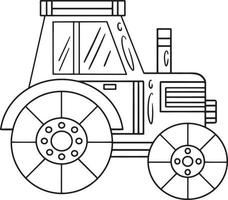 traktor isolerad målarbok för barn vektor