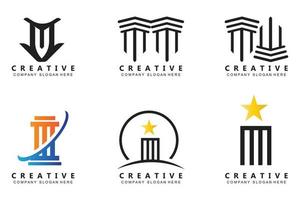 Logo-Design der Gebäudesäule, Gebäudestruktur-Vektorillustration