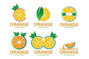 orange frukt logotyp ikon vektor. växtinspiration, illustration vektor