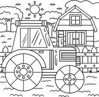 Traktor Malvorlagen für Kinder vektor