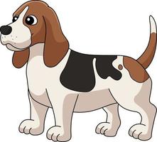 basset hound hund tecknad clipart illustration vektor