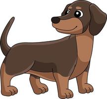 dachshund hund cartoon farbige clipart illustration