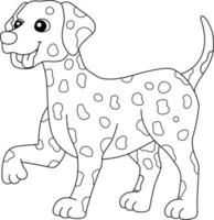 dalmatisk hund målarbok isolerad för barn vektor