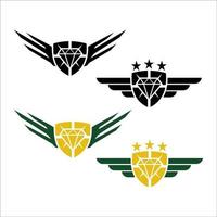 Diamant-Armee-Bundle-Logo-Lagervektor