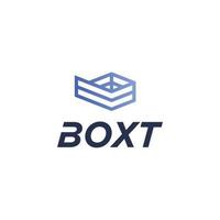 Buchstabe b und Box-Logo-Design. b-Logo-Design. vektor