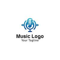 musik logotyp mall design vektorillustration vektor