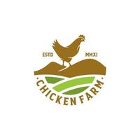 hühnerfarm-logo-vektorvorlage vektor