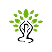 Yoga-Logo-Vektorvorlage vektor