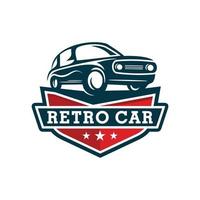 Retro-Auto-Logo-Design-Vorlagenvektor vektor