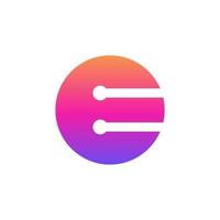 Buchstabe e-Logo-Icon-Design-Vorlagenelemente. Vektor-Illustration vektor