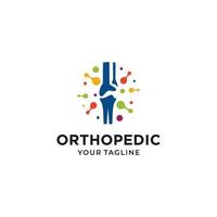 Logo-Design-Vektorvorlage für orthopädische Gesundheit vektor
