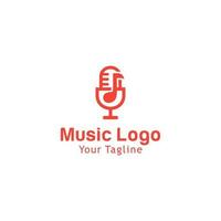 musik logotyp mall design vektorillustration vektor