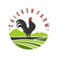 hühnerfarm-logo-vektorvorlage vektor