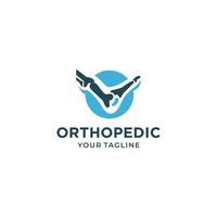 Logo-Design-Vektorvorlage für orthopädische Gesundheit vektor