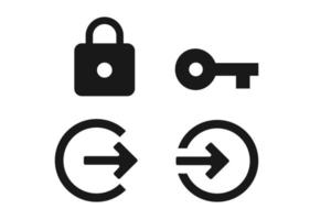 Tastensperre-Symbol . Web-Icon-Set. Icons Sammlung flach. einfache Vektorillustration. vektor