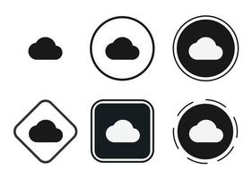 Wolkensymbol . Web-Icon-Set. Icons Sammlung flach. einfache Vektorillustration. vektor