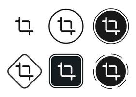 Zuschneiden-Symbol . Web-Icon-Set. Icons Sammlung flach. einfache Vektorillustration. vektor