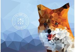 Free vector geometrischen polygon fox wallpaper