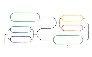 lineares Flussdiagramm. Illustration der Infografik-Geschäfts-, Diagramm- und Diagrammplanung vektor