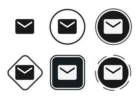 Mail-Symbol . Web-Icon-Set. Icons Sammlung flach. einfache Vektorillustration. vektor