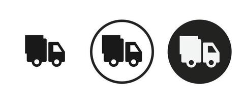 LKW-Symbol. Web-Icon-Set. Icons Sammlung flach. einfache Vektorillustration. vektor