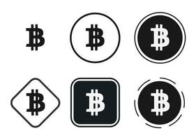 Bitcoin-Symbol. Web-Icon-Set. Icons Sammlung flach. einfache Vektorillustration. vektor