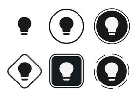Glühbirnen-Symbol. Web-Icon-Set. Icons Sammlung flach. einfache Vektorillustration. vektor
