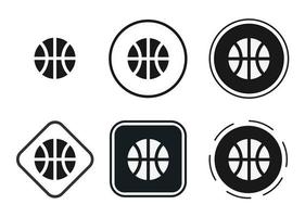 Basketball-Symbol. Web-Icon-Set. Icons Sammlung flach. einfache Vektorillustration. vektor