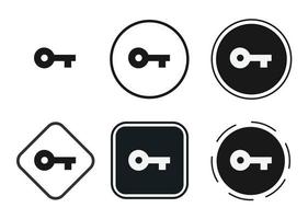Schlüsselsymbol . Web-Icon-Set. Icons Sammlung flach. einfache Vektorillustration. vektor