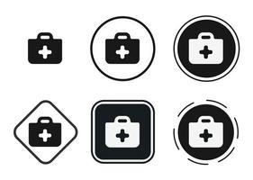 Medkit-Symbol . Web-Icon-Set. Icons Sammlung flach. einfache Vektorillustration. vektor