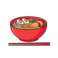 Ramen ist ein typisches Essen aus Japan vektor