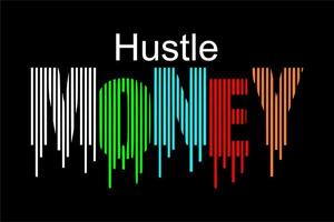 hustle money typografi vektor
