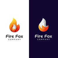 brand vektor eller flame fox logotyp koncept vektor symbol ikon designelement