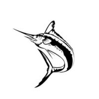 Schwertfisch-Symbol isoliert auf weißem Hintergrund. vektor