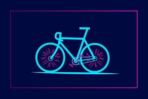 cykel linje popkonst potrait logotyp färgglad design med mörk bakgrund. isolerad svart bakgrund för t-shirt, affisch, kläder, merch, kläder, badge design vektor