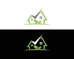 Öko- und Greenhouse-Logo und Icon-Design-Konzept. vektor