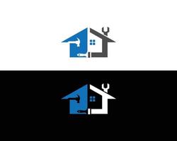 Logo-Designvorlage für kreatives Hausbaukonzept. vektor