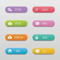 vektor webbgränssnitt gradient knappen designelement