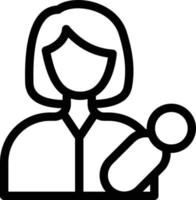 weibliche babyvektorillustration auf einem hintergrund. hochwertige symbole. vektorikonen für konzept und grafikdesign. vektor