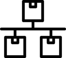 paketverbindungsvektorillustration auf einem hintergrund. hochwertige symbole. vektorikonen für konzept und grafikdesign. vektor
