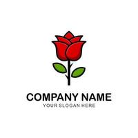 ros blomma logotyp vektor