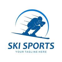 logotyp för skidsport vektor