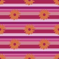seamless mönster med orange blommor på rosa bakgrund för tyg, textil, kläder, bordsduk och andra saker. vektor bild.
