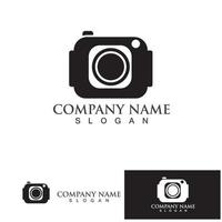 fotografi kamera logotyp ikon vektor formgivningsmall isolerad på svart bakgrund