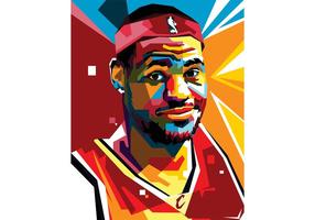 Gratis Lebron Vector Porträtt Två