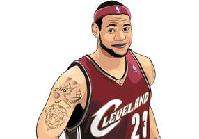 Gratis Lebron James Vector Porträtt