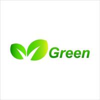grönt blad design logotyp koncept vektor