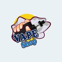 vape shop-logotyp vektor, lämplig för varumärken i onlinebutiker vektor