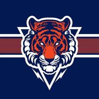 Tiger Tier Maskottchen Kopf Vektor Illustration Logo